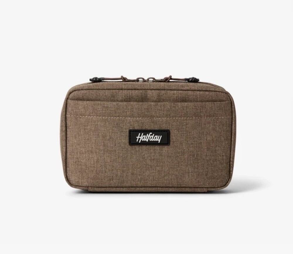 Halfday The Sidekick Tech Kit Dune Brown Electronics Travel Bag Carry All Flying